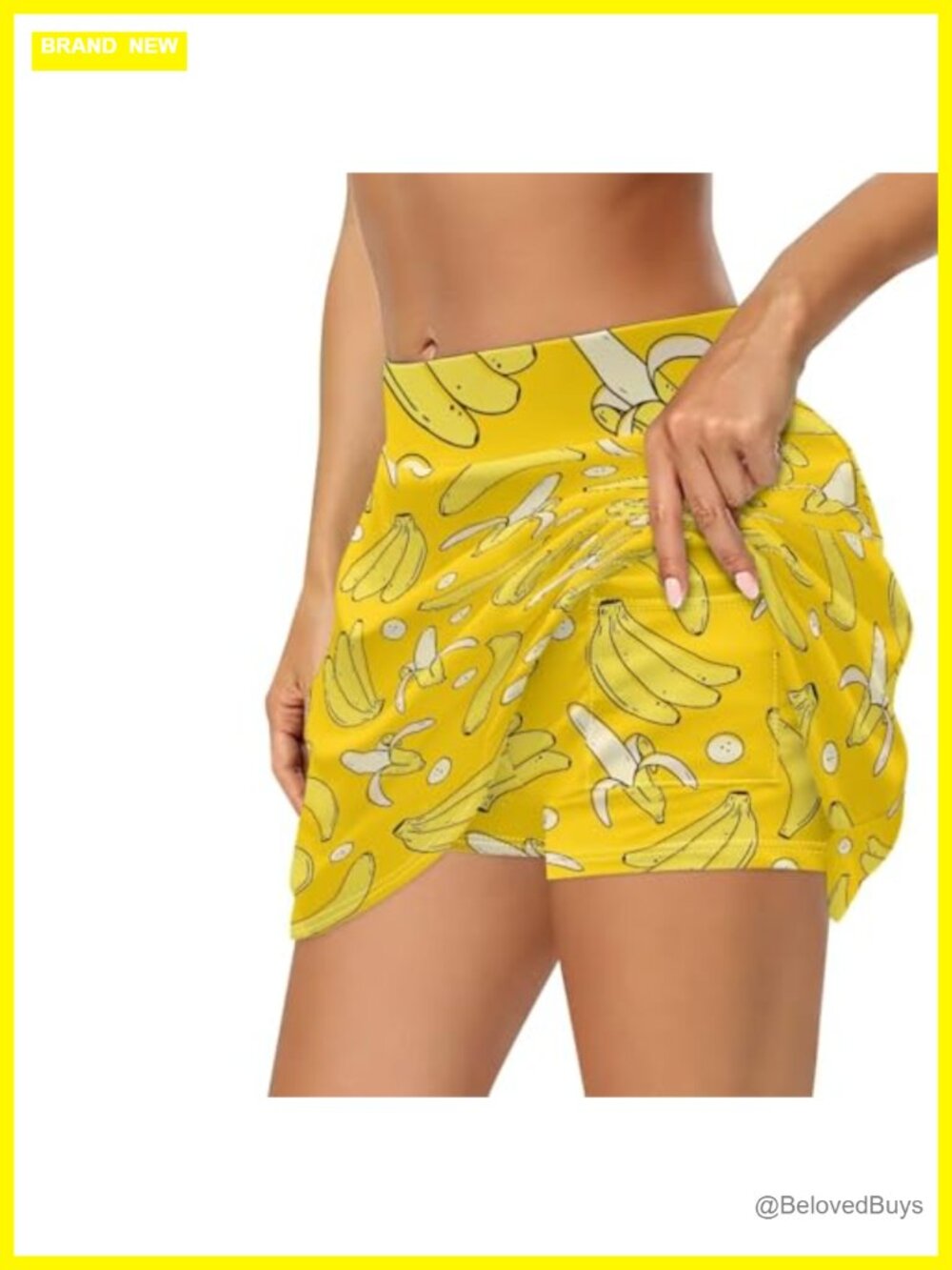 2-in-1 High Waisted Tennis Skort with Pockets A-line Athletic Skirt
